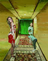 Liu Dahong, Bath Temple, Oil on canvas, 100&times;100cm, 2007-2008